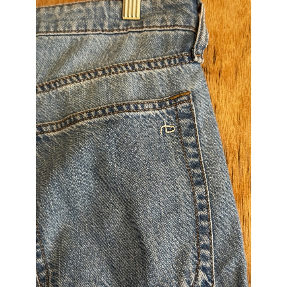 Rag & Bone Lori Mid-Rise Crop Wide Leg Jeans 28 Light Wash Blue Denim Pants - Picture 5 of 11